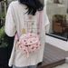 Corduroy Fabric Korean Style Small For Women 2024 New Fashion Strawberry Print Phone Ins Casual Crossbody Bag_voghion.com