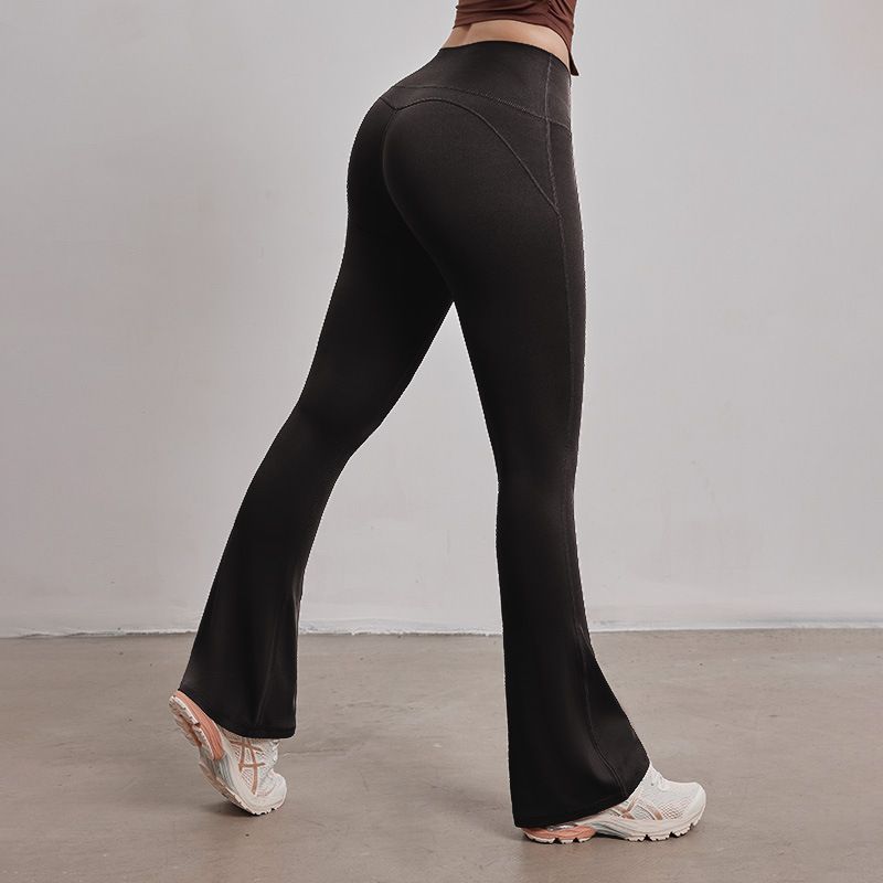 Dames yogabroek uitlopende fitnessbroek voor dames, elastische afslankende en mooie billen yogabroek, huidvriendelijke en ademende sportbroek_voghion.com