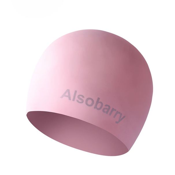 Badekappen, einfarbig, langes Haar, Silikon, wasserdicht, Gehörschutz, Herren- und Damen-Badekappe, drückt nicht auf den Kopf, heiße Quelle für Erwachsene_voghion.com