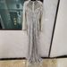 Elegant Floor-Length Evening Gown With Deep V-Neck Sparkling Sequins – Perfect For Galas, Weddings & Special Ocns_voghion.com