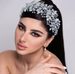 Svatební čelenka Nová ručně vyráběná čelenka s kamínky, svatební šaty, lisovaná čelenka do vlasů, vlasové doplňky_voghion.com