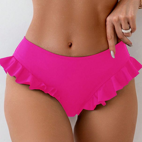 Damenbekleidung Badehose Lotusblatt Anti-Exposition Konservative Dreieck Badehose_voghion.com