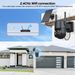 Caméra de surveillance solaire domestique 2,4 GHz, vision nocturne couleur, audio bidirectionnel, vue à 360 degrés, caméra de détection de mouvement étanche_voghion.com
