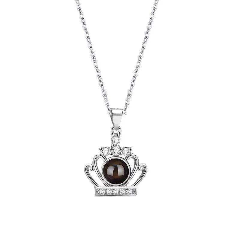 Collana da donna in argento sterling S925 con ciondolo a forma di cuore e catena a O, elegante e alla moda, con ciondolo a strati, da indossare tutti i giorni._voghion.com