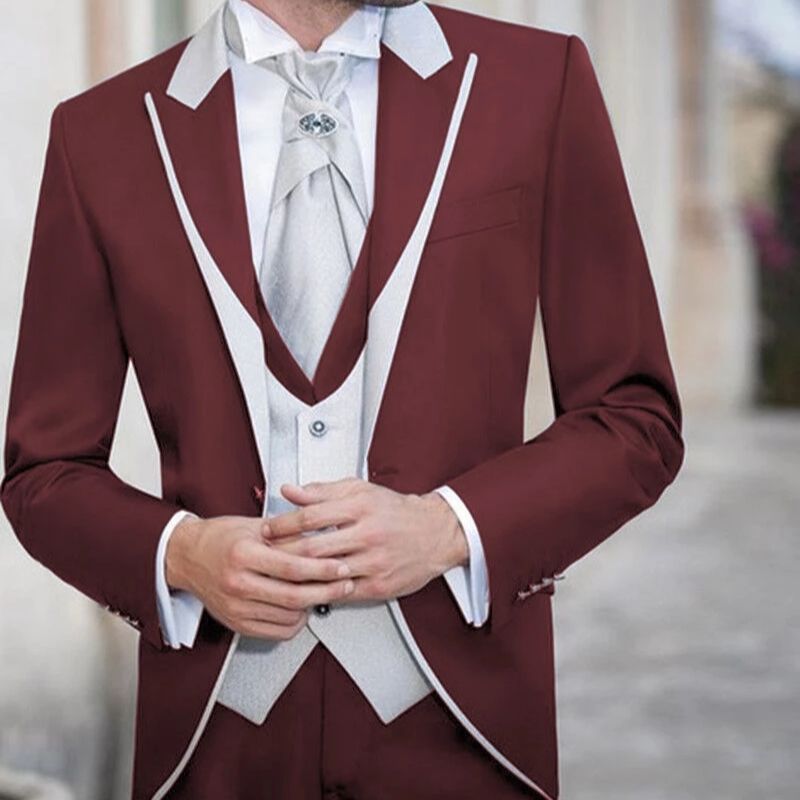 Men's suit Business suit three piece best man suit banquet suit_voghion.com