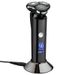 Electric Shaver – Triple Floating Heads, LED Power Display, IPX7 Waterproof, Rechargeable & Corded (Black, ABS Eco-Material)_voghion.com