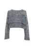 Κοντό πουλόβερ με κοψίματα και φούστα από μετάξι Ice Sweater_voghion.com