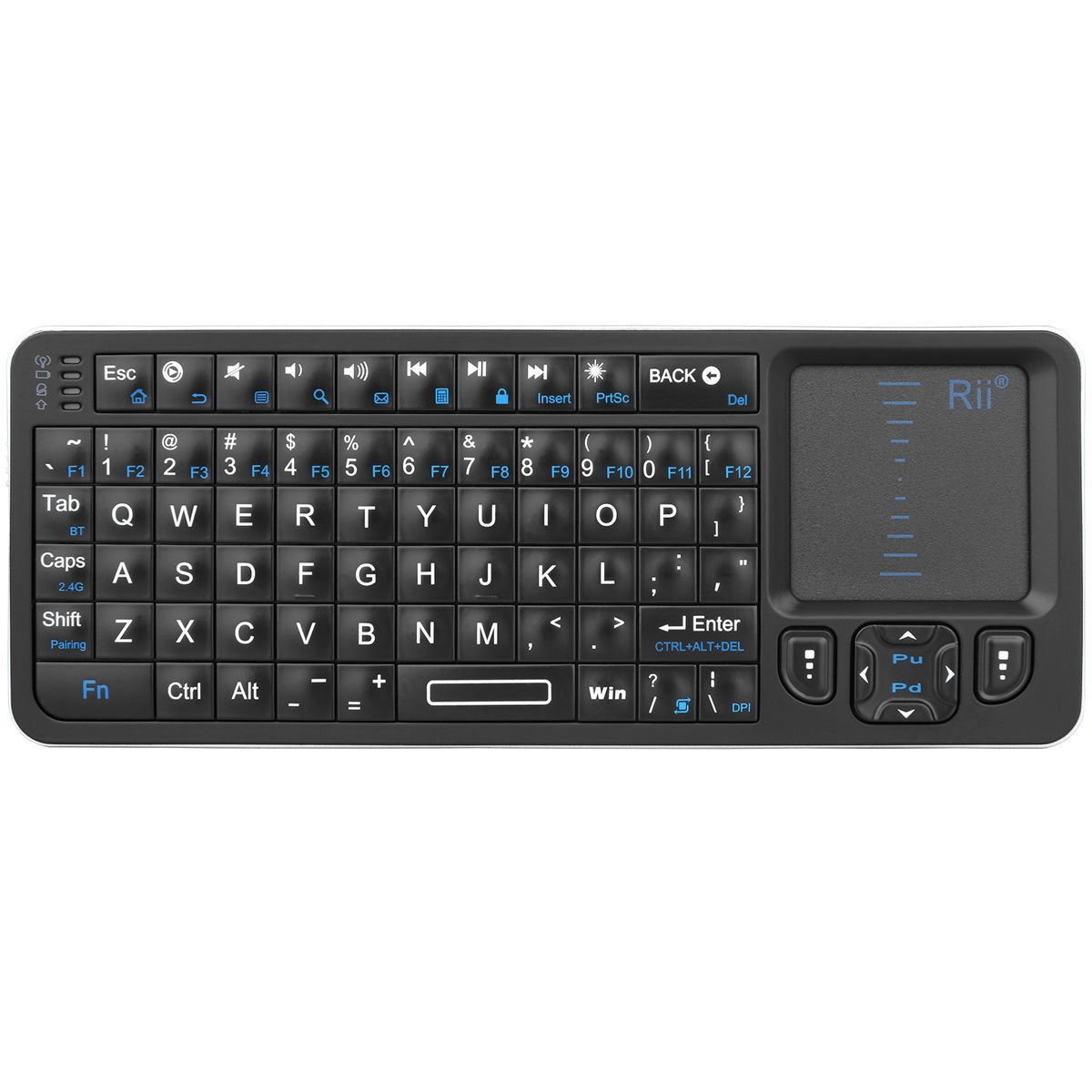 1000 Mini Bluetooth Keyboard, Backlit 2.4GHz Wireless Keyboard With IR Learning Touchpad For Android TV Box, Laptop,_voghion.com