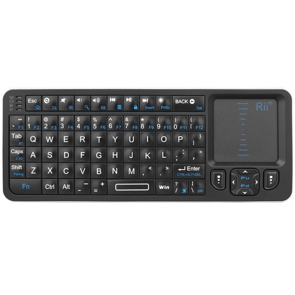 1000 Mini Bluetooth Keyboard, Backlit 2.4GHz Wireless Keyboard With IR Learning Touchpad For Android TV Box, Laptop,_voghion.com
