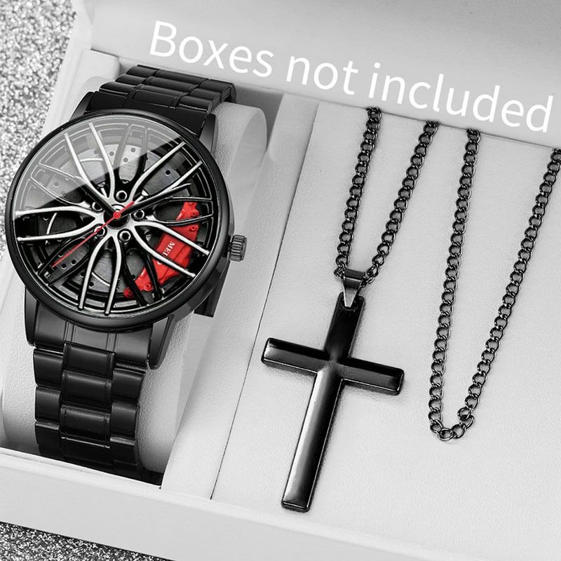 Räder Nicht-mechanische Uhr Trend Quarzwerk Uhr Uhr Mode Herrenuhr Set Arbeit Täglich Geburtstag Jahrestag Valentinstag Geschenk_voghion.com