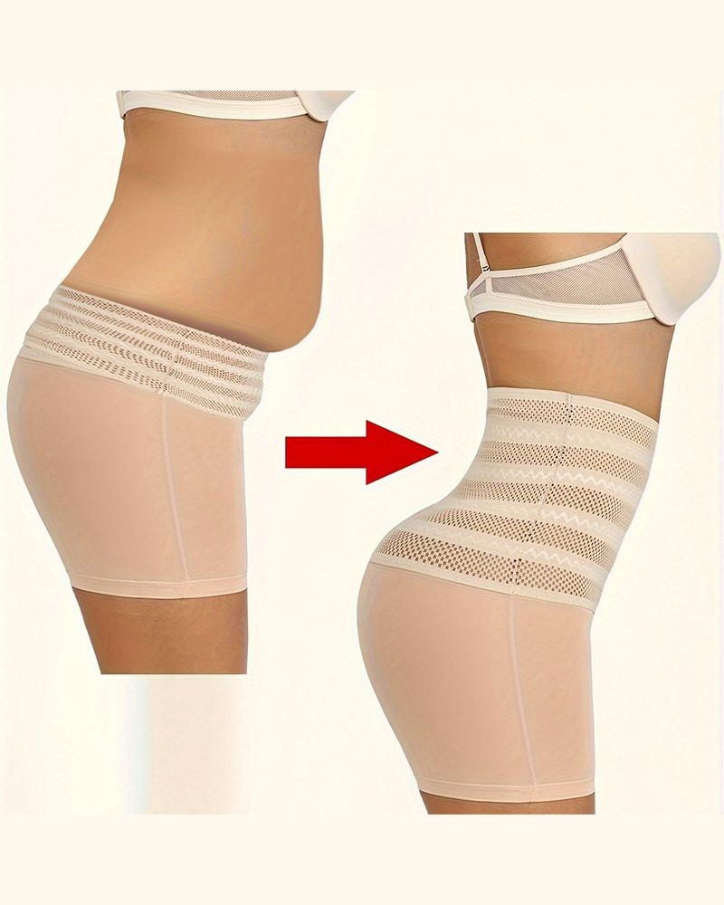 Calcinha feminina sem costura, sutiã modelador, cintura alta, controle da barriga e calcinha para levantar o bumbum_voghion.com