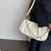 Fresh Cloud armhåla liten design veckad axelväska kvinnor crossbody texturerad kedjeväska vävd_voghion.com