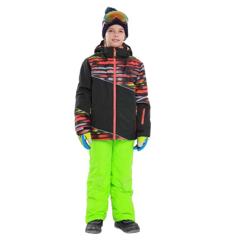 001 Grenzüberschreitender E-Commerce Neues PHIBEE Little Elephant Kinder-Skianzug-Set Jungen Dicke warme Jacke und Hose_voghion.com