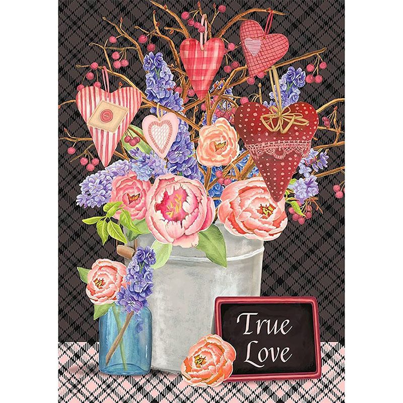 New DIY diamond painting, flower sticker diamond cross stitche decorative painting full of diamonds_voghion.com