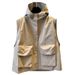 Men's Korean Style Hooded Vest Jacket – Lightweight Zipper Outerwear For Spring & Autumn_voghion.com
