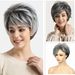 Synthetic Clip-in New Wigs Ladies' Fashion Wigs Gray Side Parted Short Wigs High Temperature Wire_voghion.com