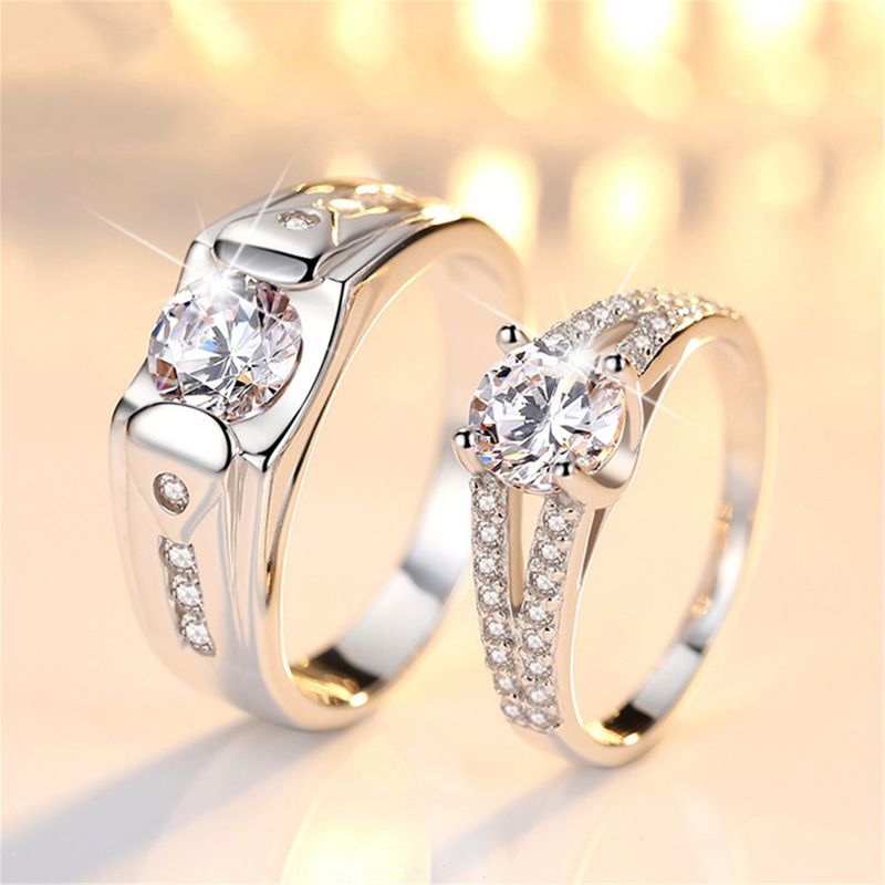 Koreanische version neue dominee männer der überzogene weiß gold und set mit zirkon, innovative business kreativität, paar_voghion.com