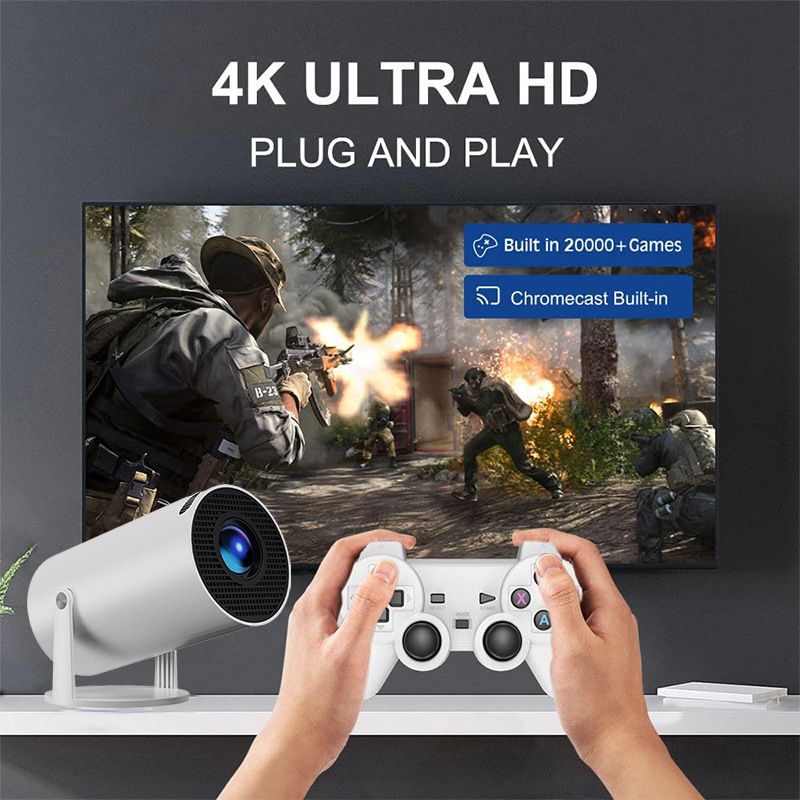 Android Smart Game Console Projector, Smart WIFI4K High-definition Movie Projector. It Comes With Over 2,000 Games For You To Play_voghion.com