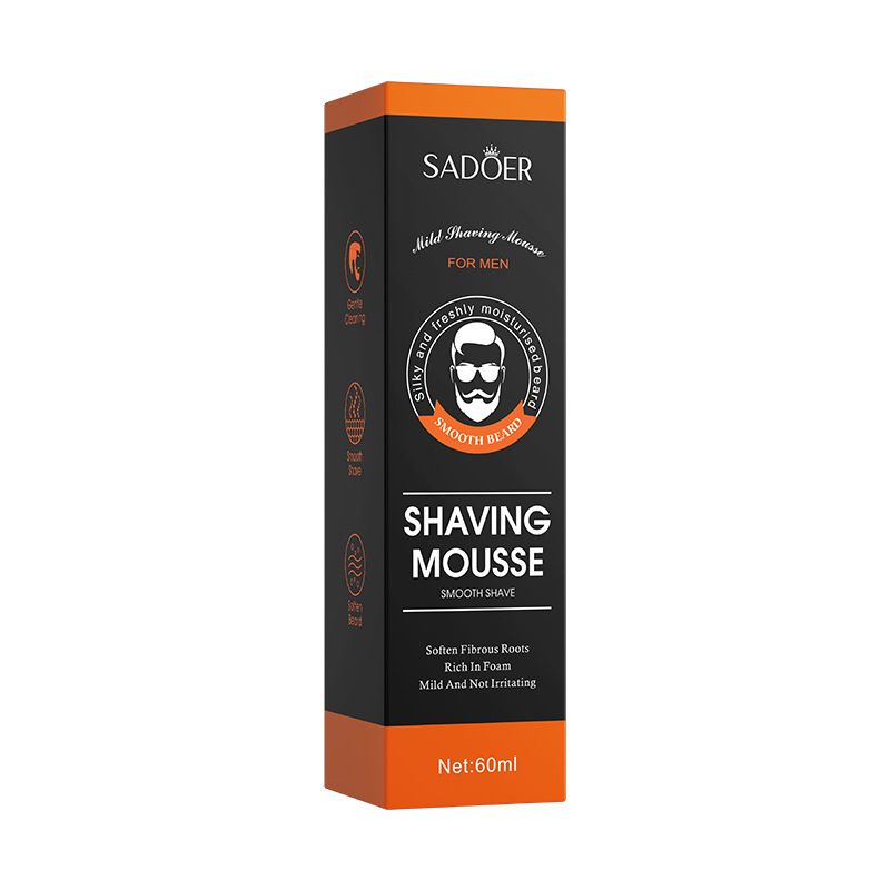 Mousse à raser pour homme SADOER 60 g Crème à raser adoucissante pour barbe pour homme_voghion.com