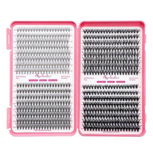 Eyelashes Set Melt 30D/40D False Eyelashes 32 Rows Of Eyelashes Book D Curve Grafted Hair Mixed Thick Segmented_voghion.com