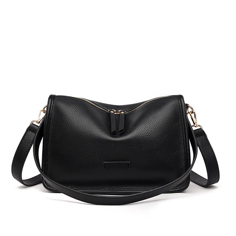 Borsa tote da donna Borsa a tracolla da donna in vera pelle di alta qualità Borsa a tracolla da donna in pelle bovina tinta unita_voghion.com