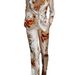 Satin Print Long Sleeve Suit Set – Two-Piece Matching Blazer & Pants For Women, Flowy Business Casual Outfit (S-XL, 5 Colors)_voghion.com