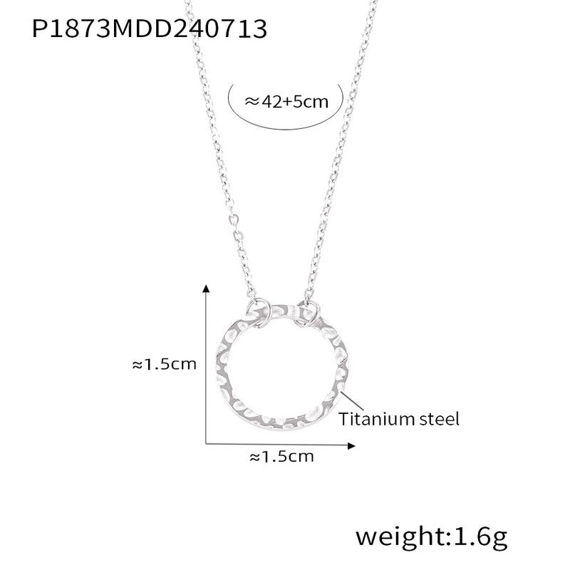 Simple Geometric Element Necklace Ring Pendant Y-shaped Fringed Neck Chain Stackable Neck Jewelry_voghion.com