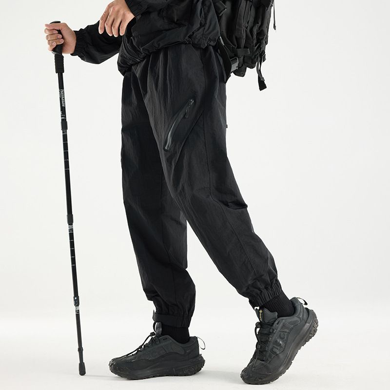 Unisex Cargohose – Streetwear Utility Hose mit Kordelzug in der Taille und mehreren Taschen (XS-5XL, Schwarz/Grün/Kaffee)_voghion.com