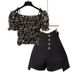 Women's Clothing Summer Temperament Light Luxury Suit For Women New Style Niche Design Slim Short Sleeve High Waist Versatile Shorts Two Piece Suit_voghion.com