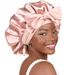 Color Ding streamer round hat bow Extra large beauty care hair wide brimmed hat headscarf night cap_voghion.com