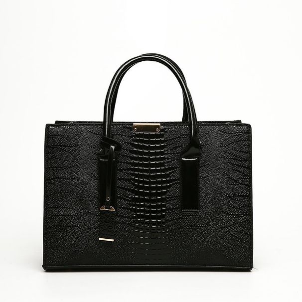New Women's Trend Crocodile Pattern Handheld One Shoulder Crossbody Tote Bag_voghion.com