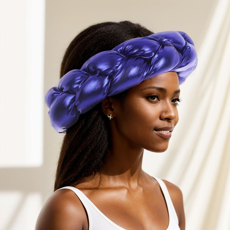 Nueva banda elástica para el cabello musulmana con trenza torcida multicolor_voghion.com