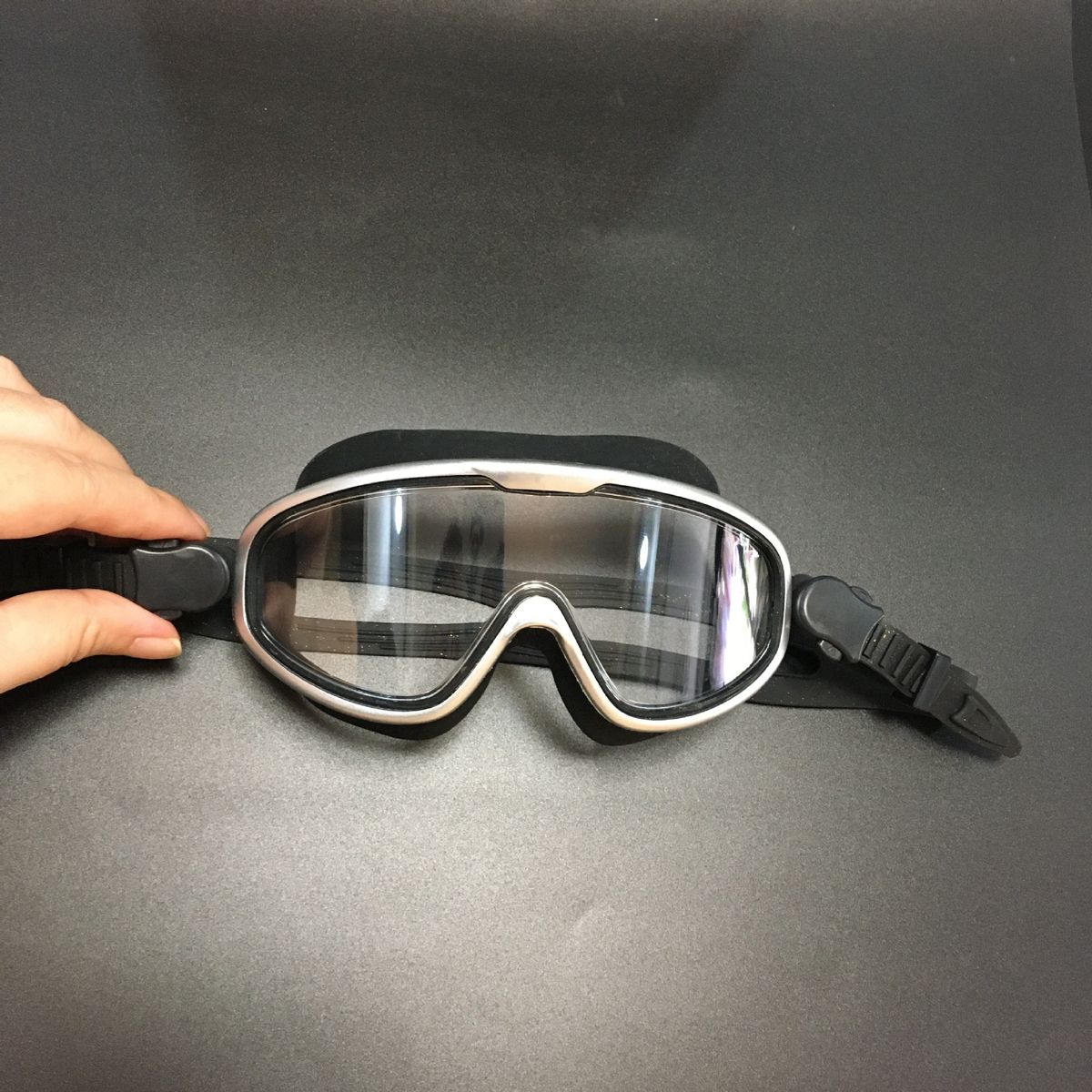 Electroplated for adults, anti fog and waterproof, large frame, high-definition new myopia swimming goggles_voghion.com