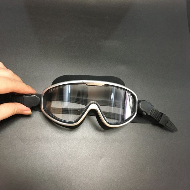 Electroplated for adults, anti fog and waterproof, large frame, high-definition new myopia swimming goggles_voghion.com