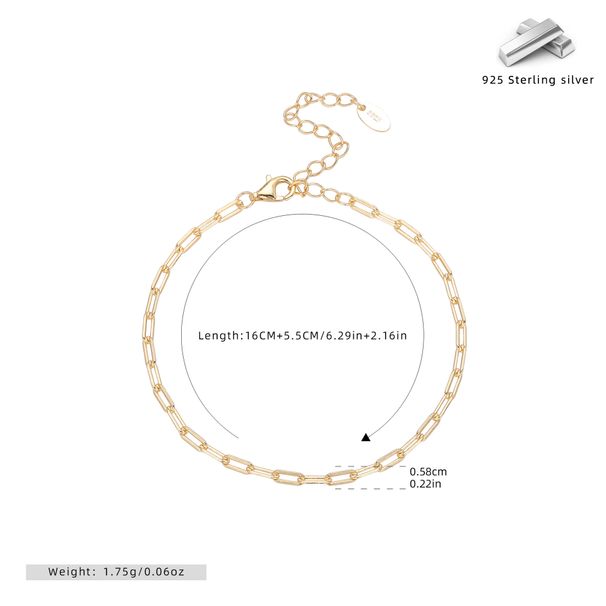Women's Jewelry Elegant S925 Sterling Silver Cuban Chain Bracelet With Geometric Cross Charm, Lightweight Minimalist Design For Daily Wear Cuban Style_voghion.com
