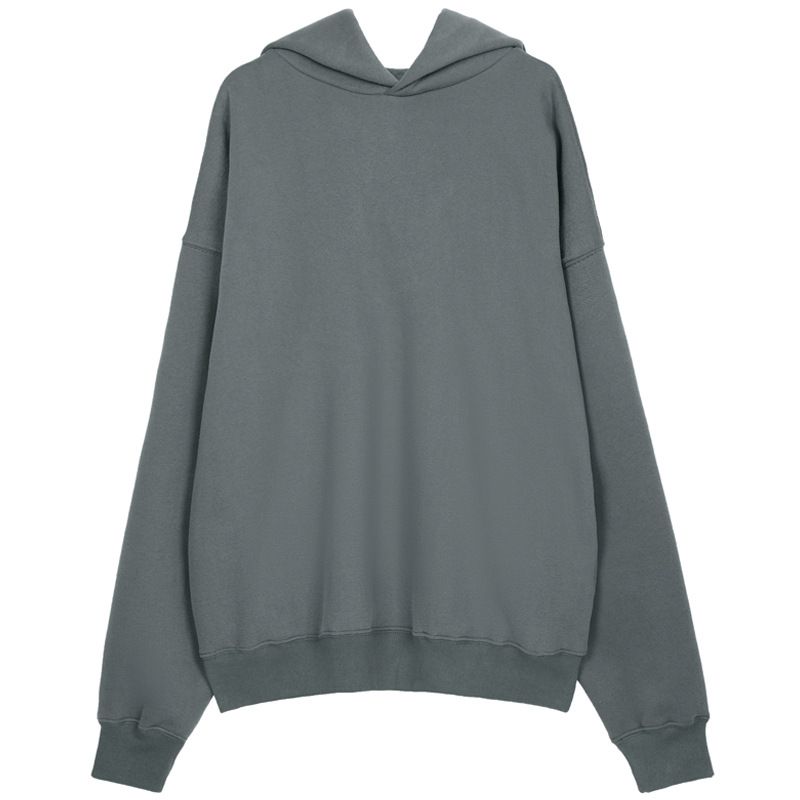 Herrenbekleidung trendige Marke samtverdickte Paar-Kapuzenpullover mit schulterfreiem, lässigem, lockerem, einfarbigem Kapuzenpullover für Männer_voghion.com