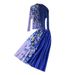 Women's Clothing New Printed Sweater + Pleated Skirt Two Piece Trendy Set_voghion.com