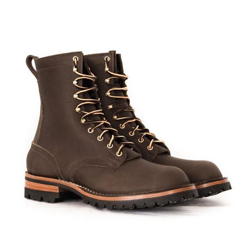 Unschlagbare Qualität Miller's Neue Herbst Herren Martin mit genähten Schuhen Runde Zehen Braun Business Outdoor Einzelstiefel_voghion.com