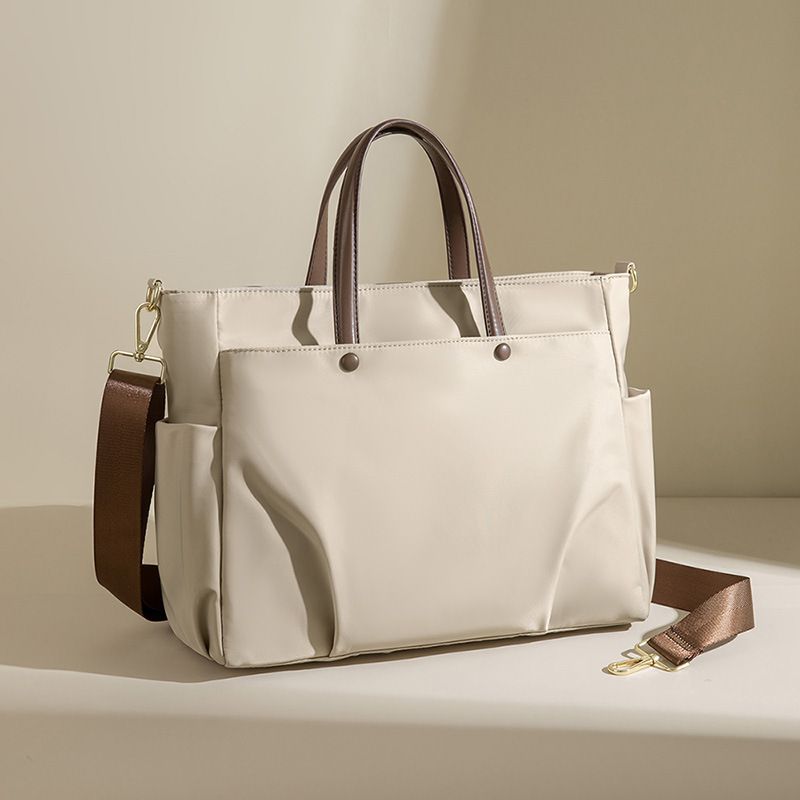 Laptop-Aktentasche für Damen, tragbar, große Kapazität, Schultertasche, 15,6 Zoll, Innentasche_voghion.com