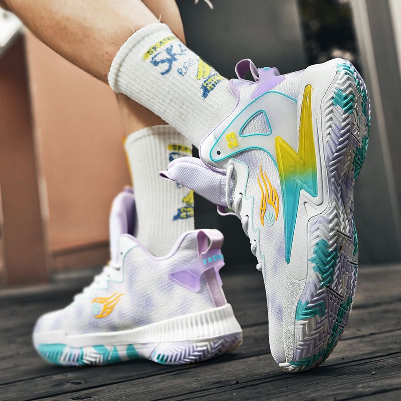 Scarpe da basket per uomo e donna coppia sneakers rosa antiscivolo traspiranti in tessuto mesh_voghion.com