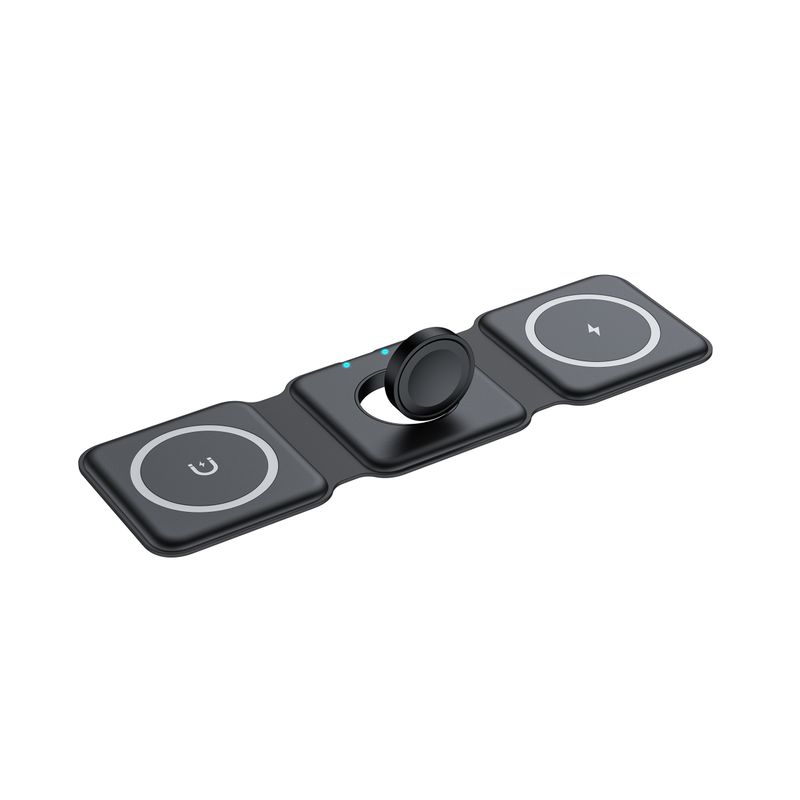 15W opvouwbare magnetische draadloze opladers voor iPhone 14 13 12Pro Max draagbare 3-in-1 draadloze oplader horloge/_voghion.com