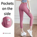 Hochwertige Booty Lifting-Yogahose für Damen mit seitlichen Netztaschen – Kniebeugensichere Workout-Leggings für Fitnessstudio und Fiess_voghion.com
