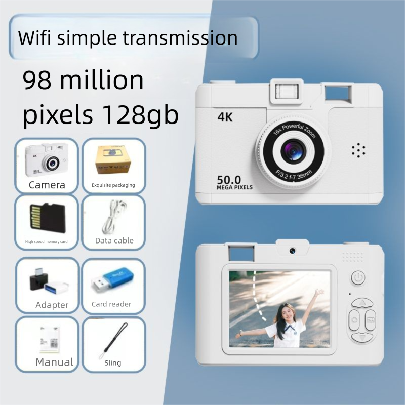 Cámara digital para viajes, edición campus, para fiestas de estudiantes, con CCD pequeña, versión WiFi, HD, regalo de cumpleaños_voghion.com