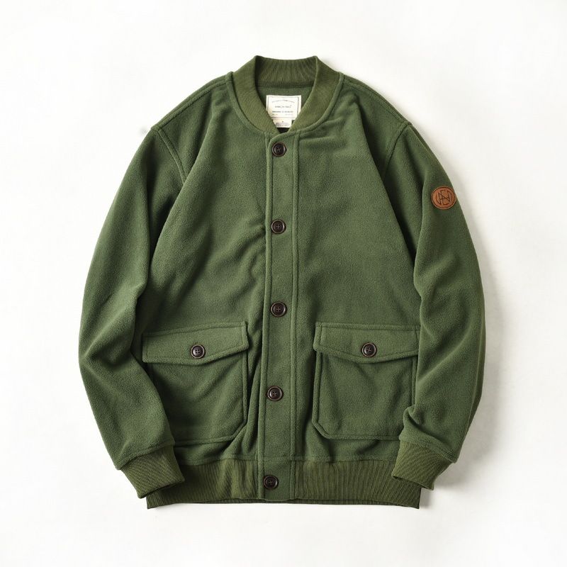 Retro Double-sided Fleece Baseball Collar Jacket For Men, Autumn And Winter Warm Jacket, Trendy Top_voghion.com