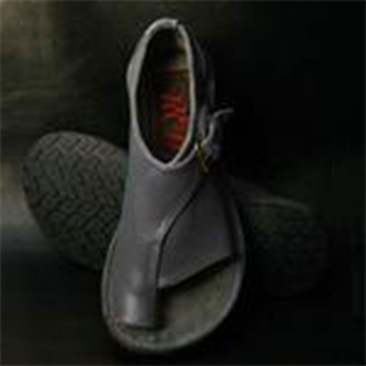 2022 Women's Large Sandals With Flat Bottom Buckle And Round Toe Cuffs_voghion.com