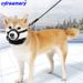 Reflective Dog Muzzle Reflective Adjustable Pet Muzzles Portable Dog Muzzles Black Dog Muzzles For Prevent Biting Chewing_voghion.com