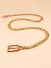 HOT 1pc Women 135CM Plus Size Square Buckle Chain Belt_voghion.com