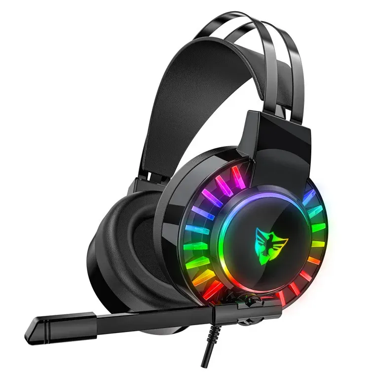 G605 Neutral Gaming Headset With PC Microphone Noise Reduction Headset For Glowing Chicken Eating Gaming Cross-Border_voghion.com