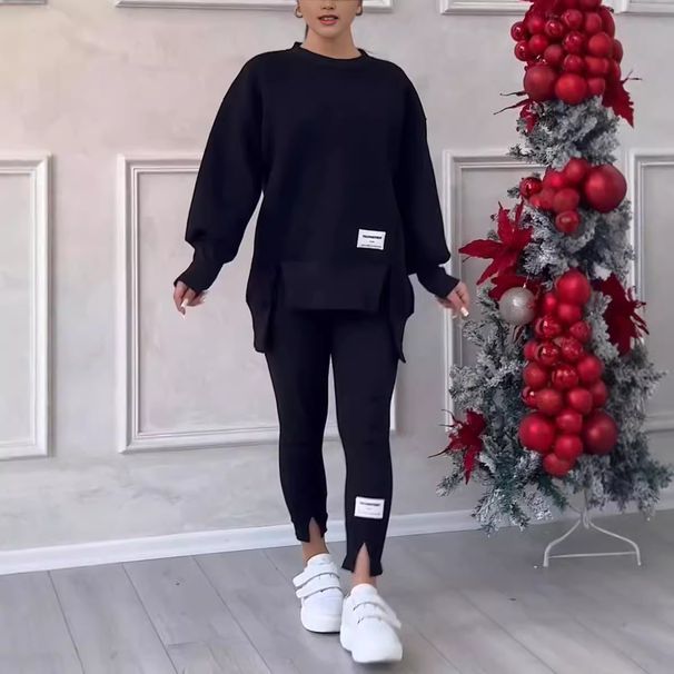 Dammekleeder locker Pullover Kostüm_voghion.com