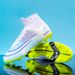 Scarpe da calcio alte TF in erba artificiale rotta AG con chiodi in pelle per piedi per studenti adolescenti maschi e femmine_voghion.com